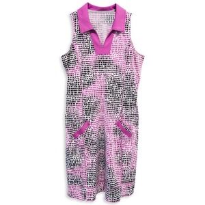Jofit | Dresses | Jofit Womens Dress Floral Sleeveless Collar Zip Golf  Tennis Pickleball Upf 5 | Poshmark